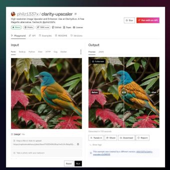 Clarity AI 图像高清放大/修复工具 - 免费的 Magnific 替代品