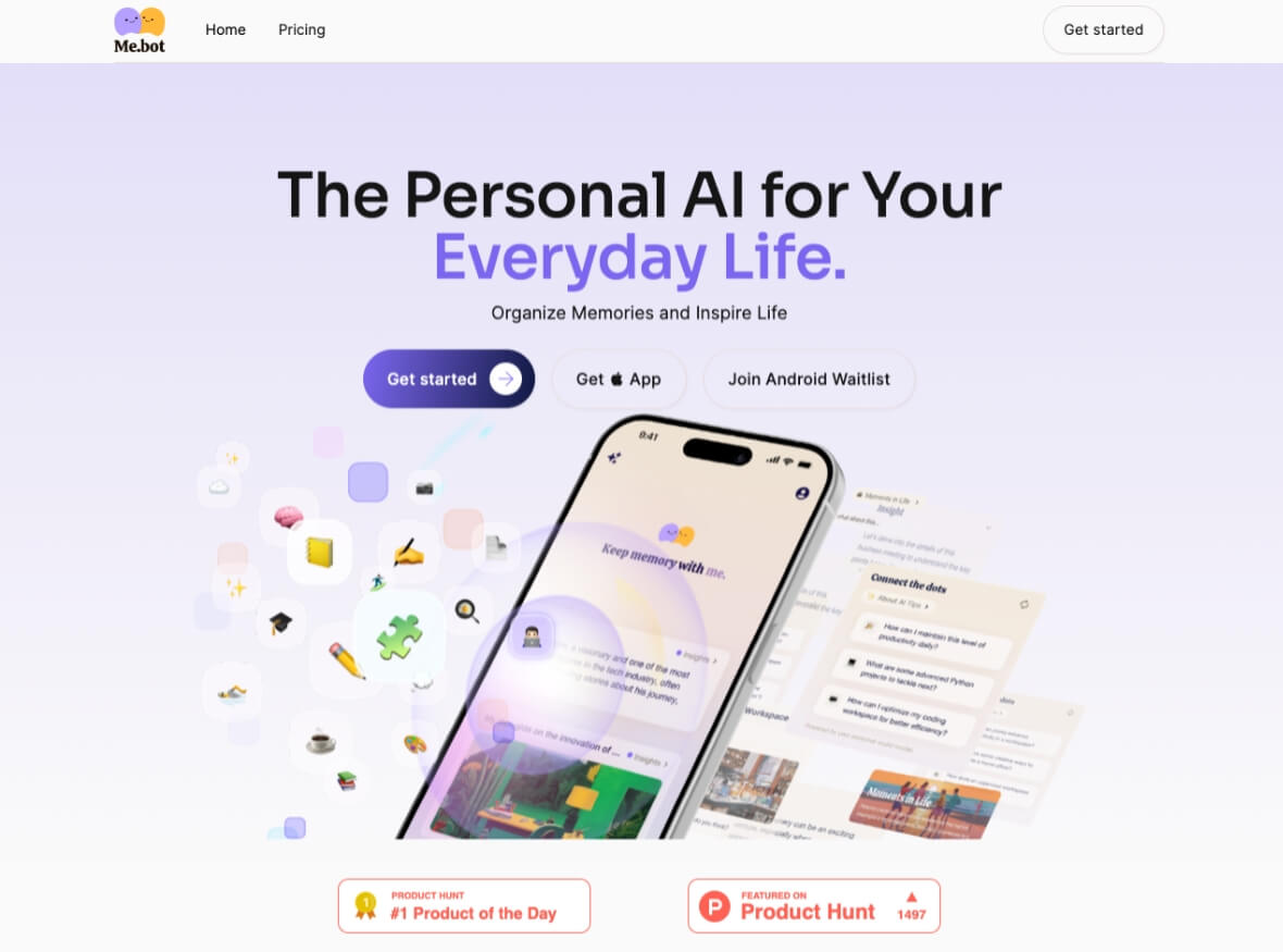 Me.bot - 心识宇宙在海外推出的个人AI助手