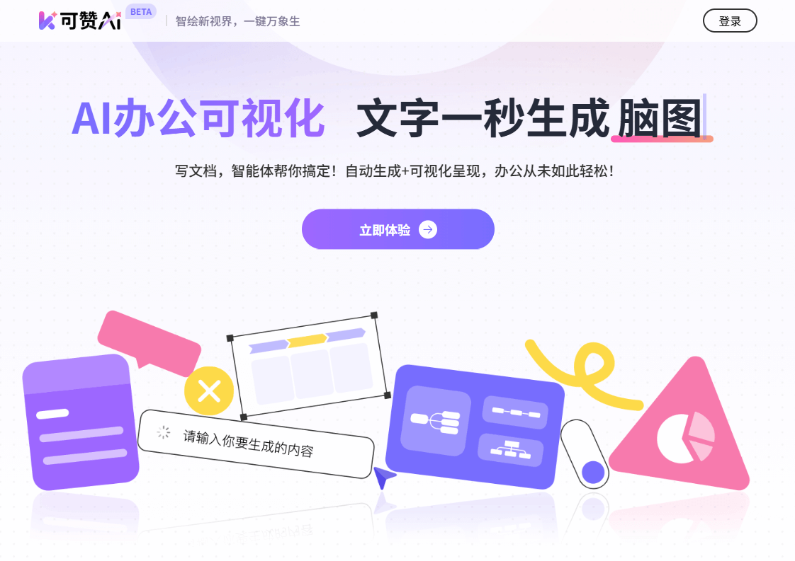 可赞AI - AI办公可视化工具，文字转图表